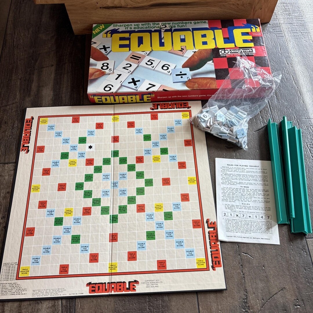 Vintage 1973 EQUABLE Board Game Hansen Complete Math Equation - Etsy