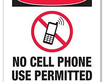 no cellphone use sign