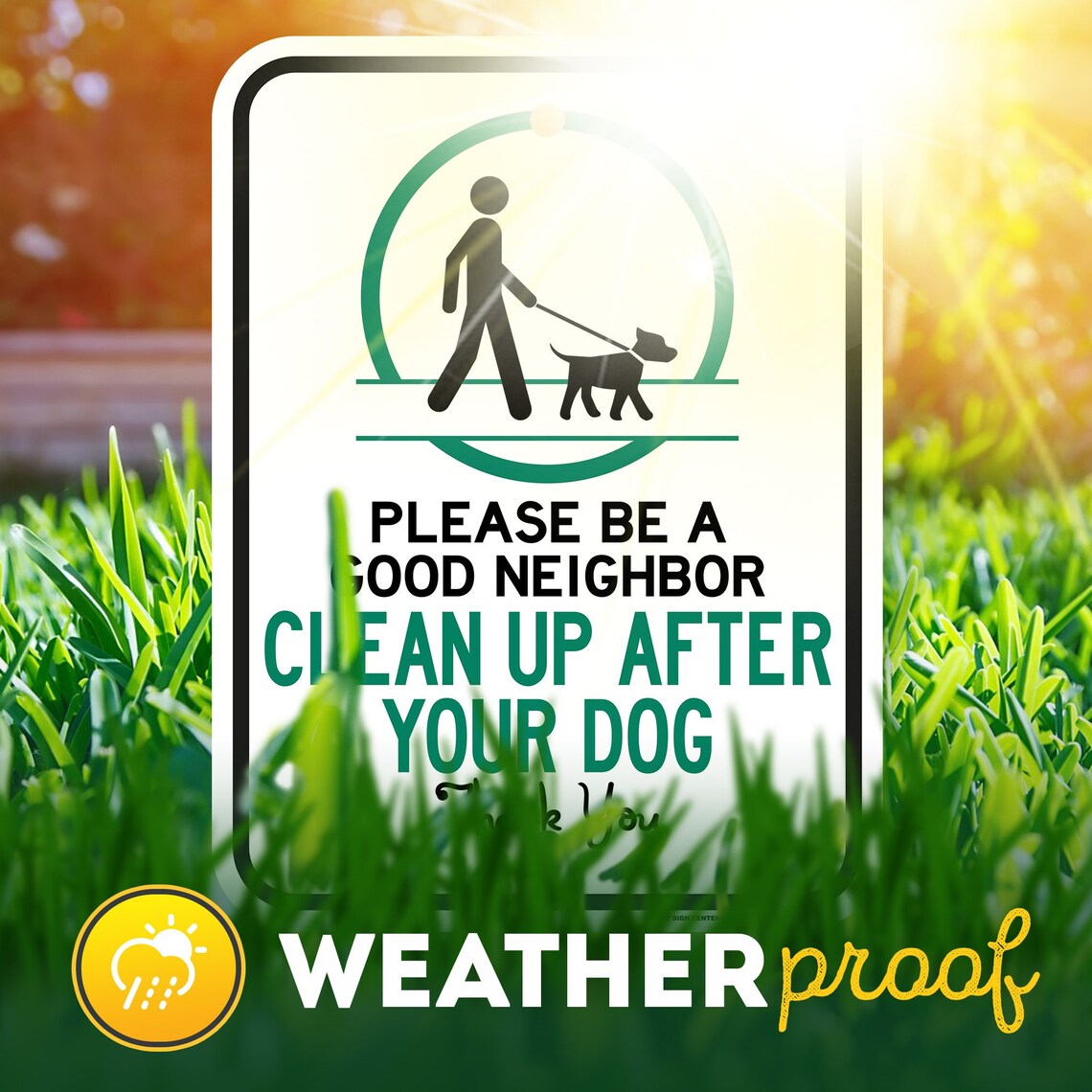 Please Be a Good Neighbor Clean up After Your Dog Sign Etsy
