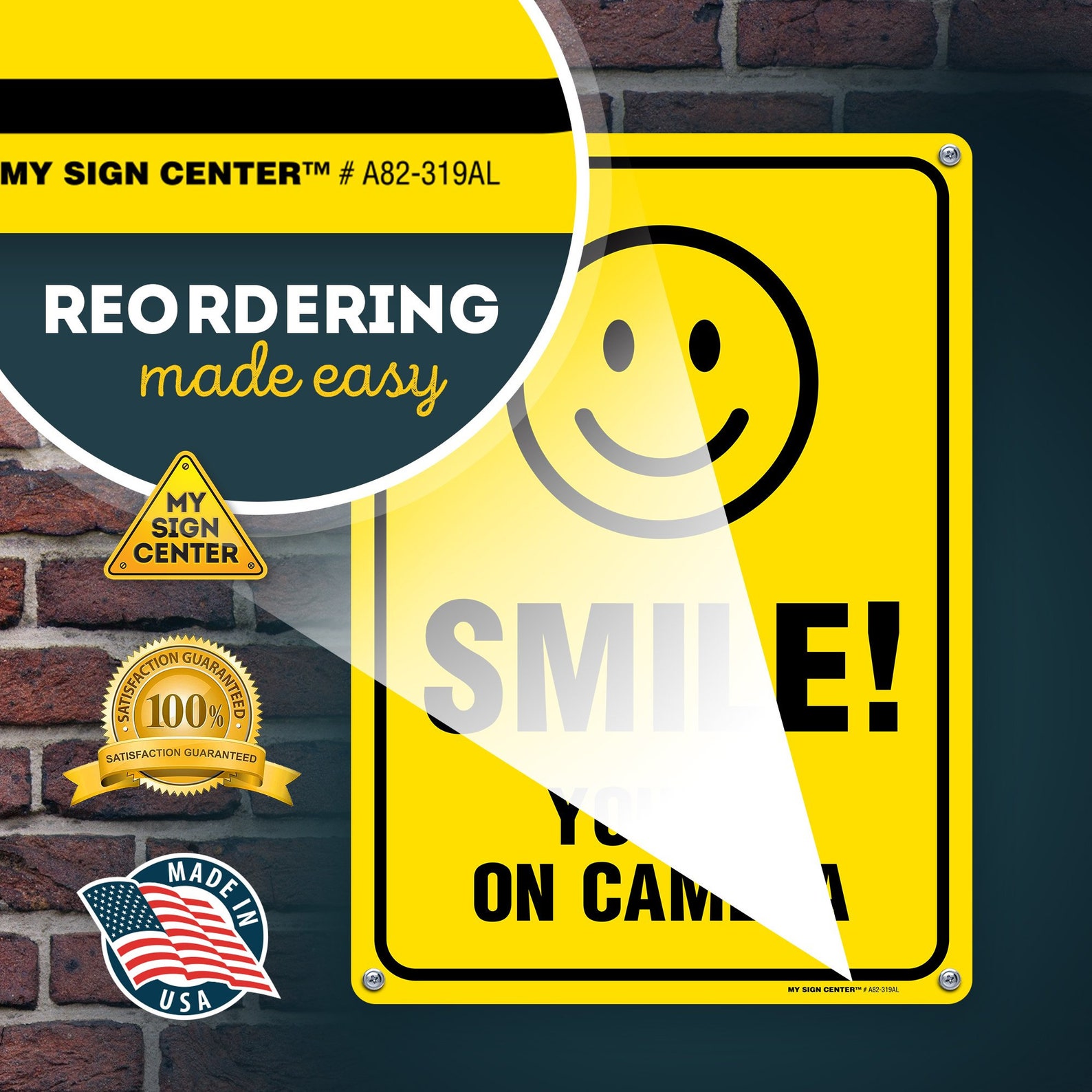 Smile Your on Camera Funny Video Surveillance Sign Made Out Etsy