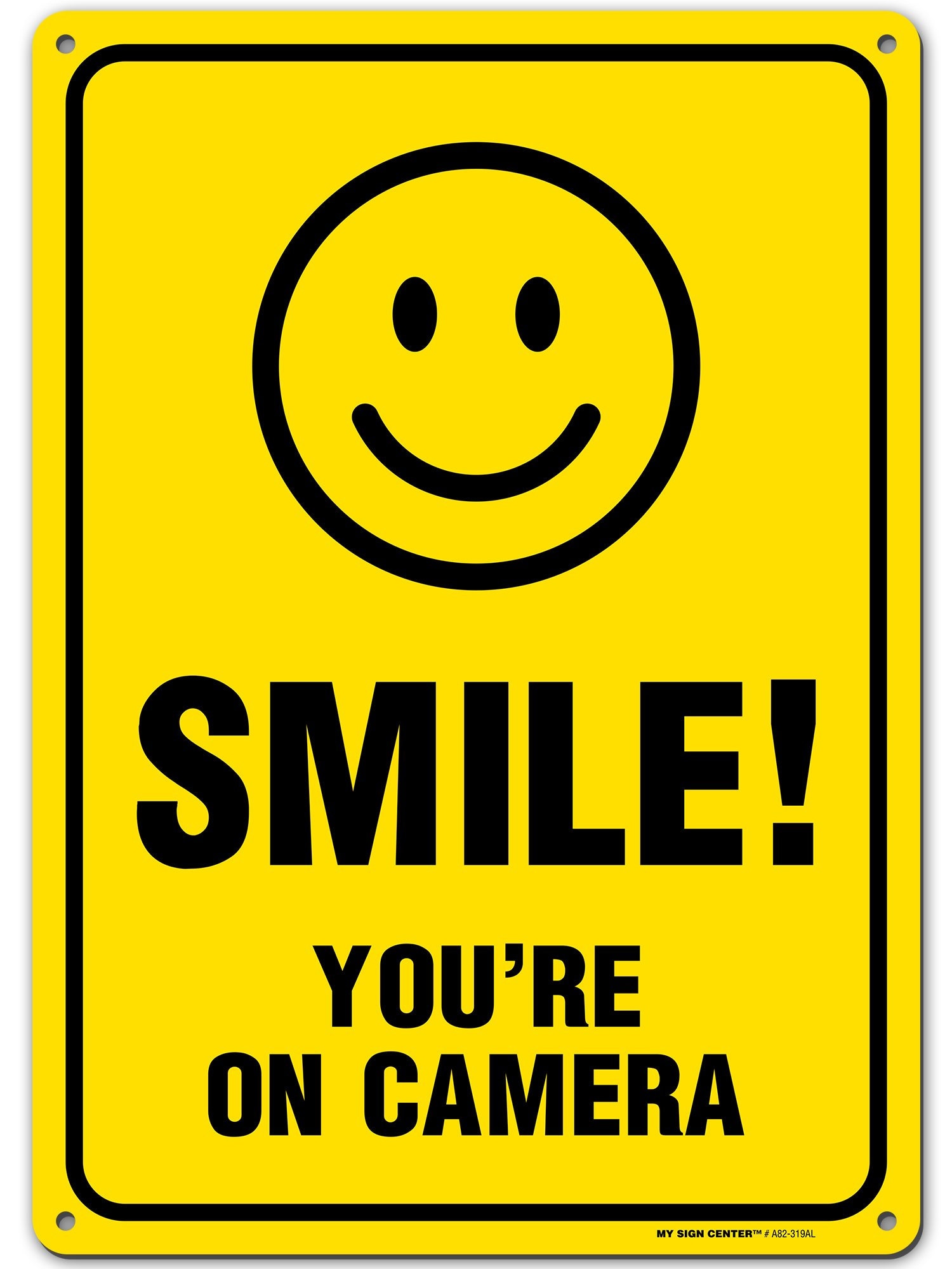 Smile your on camera funny video surveillance sign made out etsy