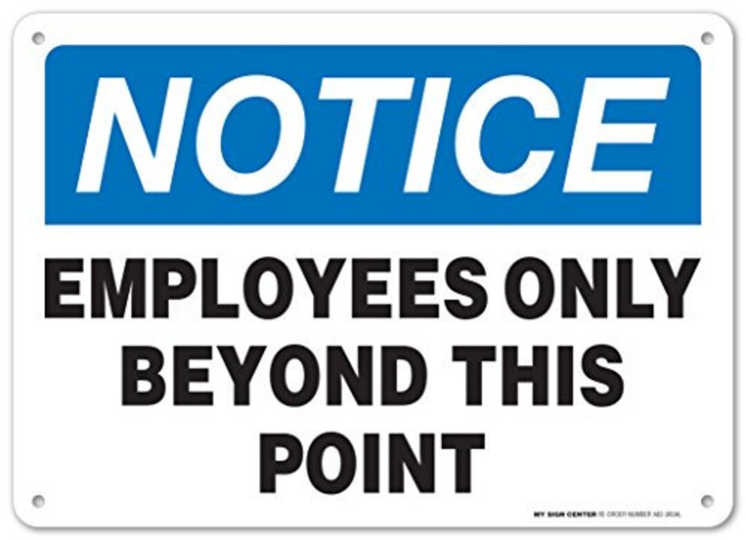 Notice Employees Only Beyond This Point Sign Authorized - Etsy