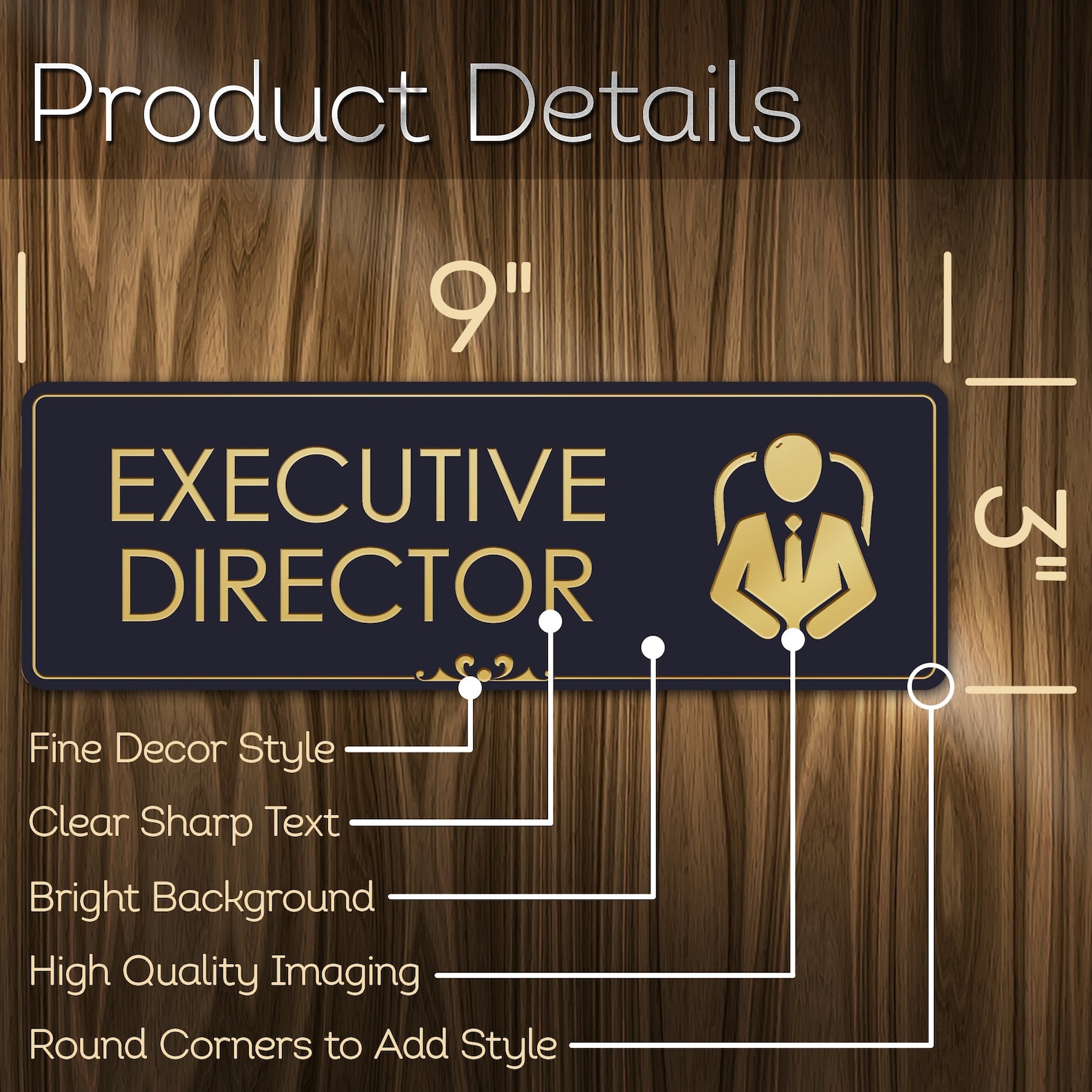 Executive Director Office Door Sign Name Plates for Desks - Etsy