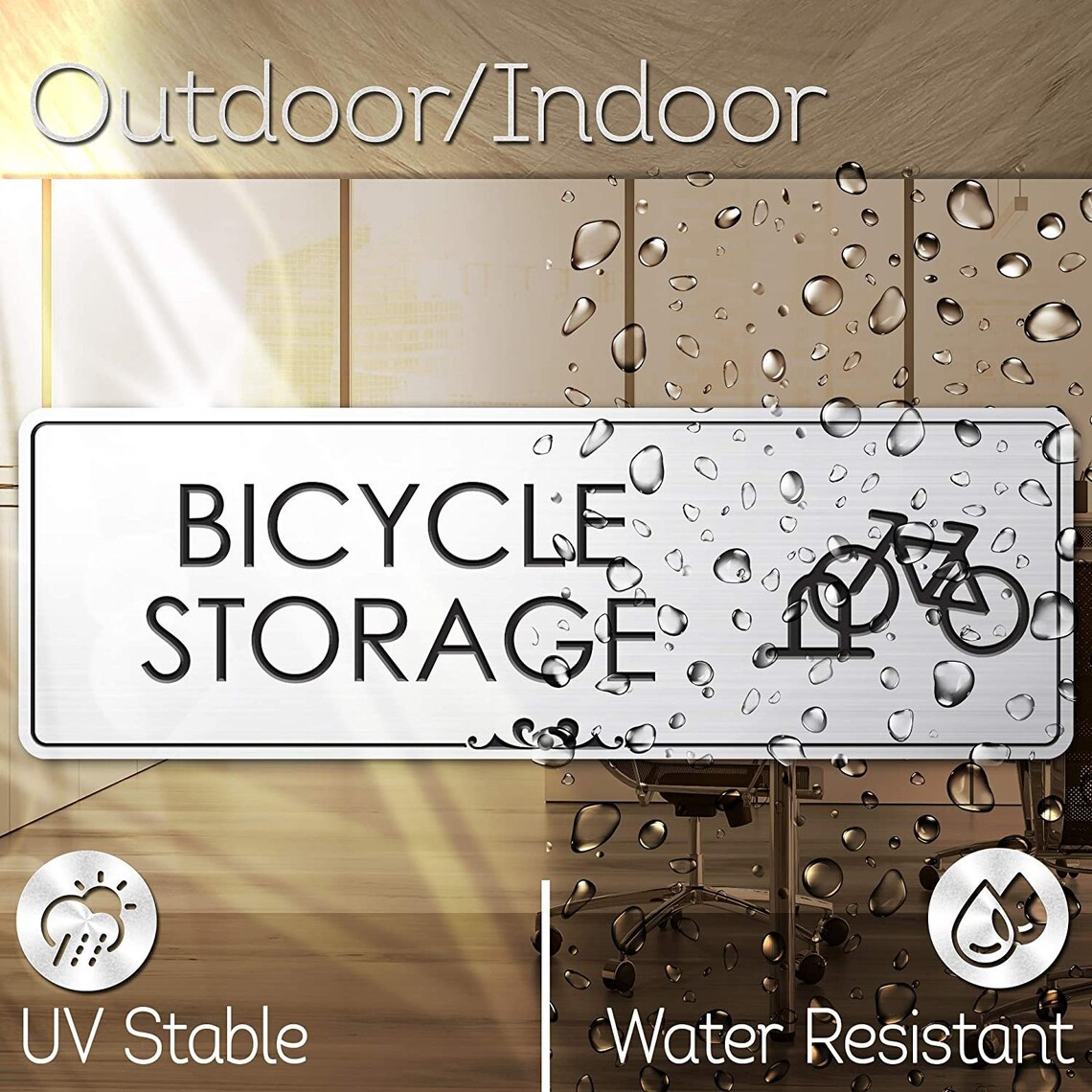 Bicycle Rack Sign Bike Storage Signage 3 x 9 Etsy