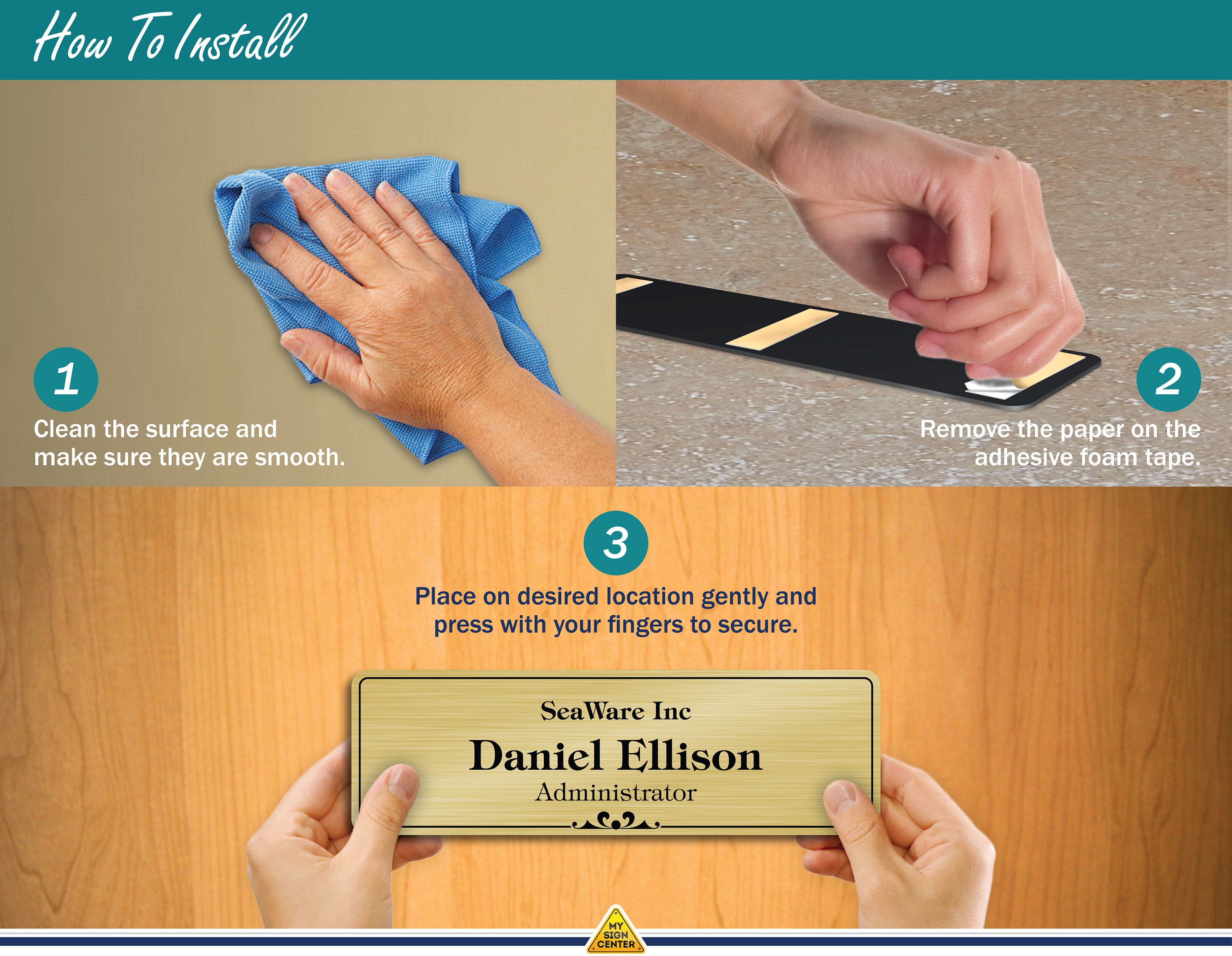 Custom Engraved Door Name Plate Personalized Identification Etsy