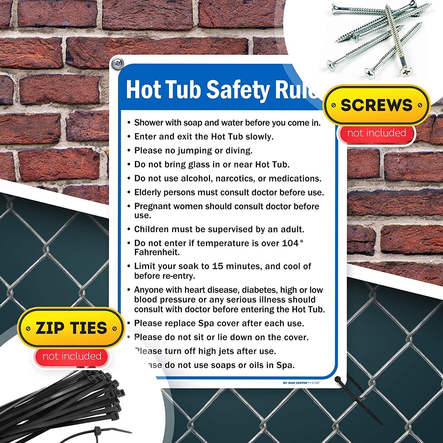 Hot Tub Safety Rules Sign Made Out of .040 Rustfree Etsy