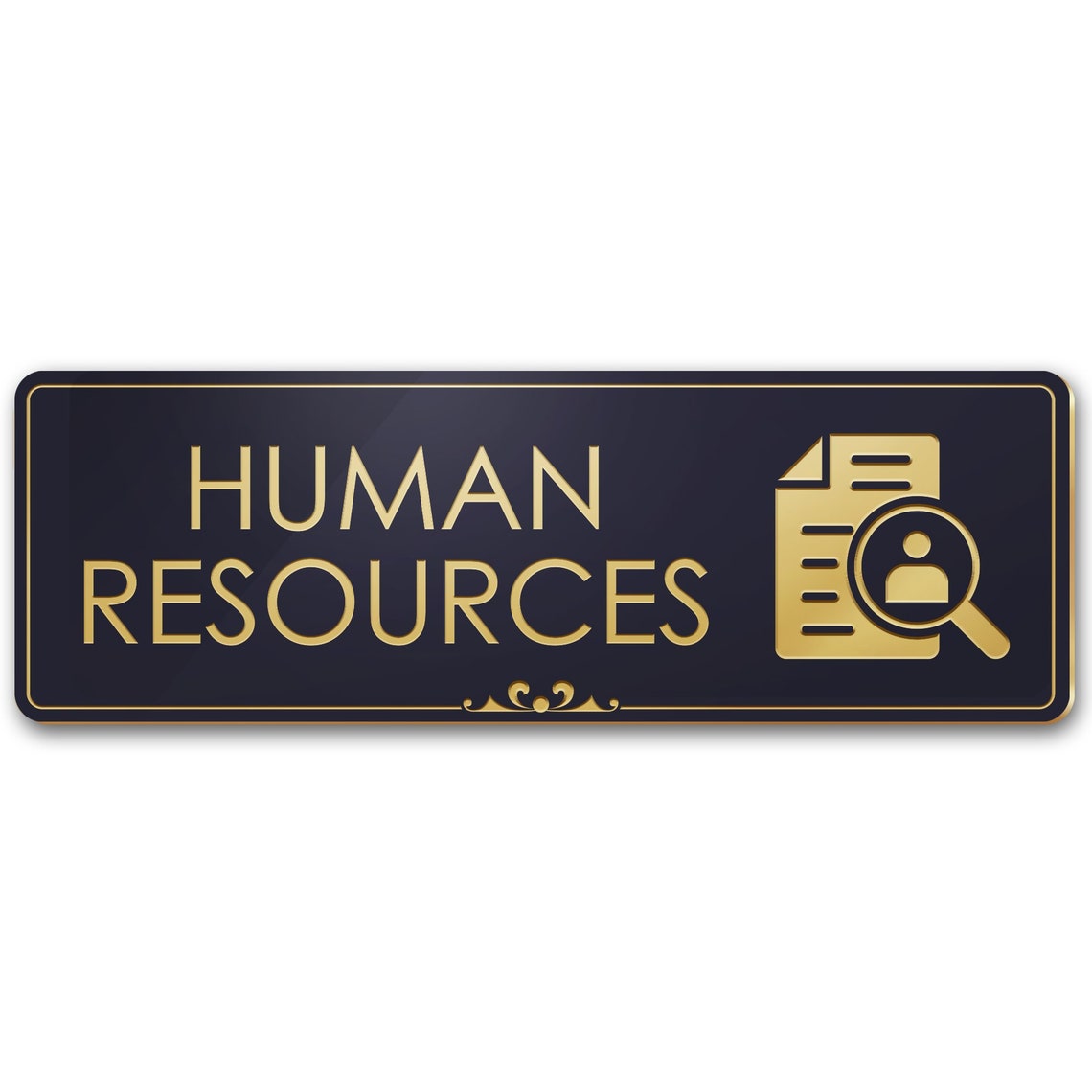 Human Resources Sign for Office Door 3 X 9 Etsy
