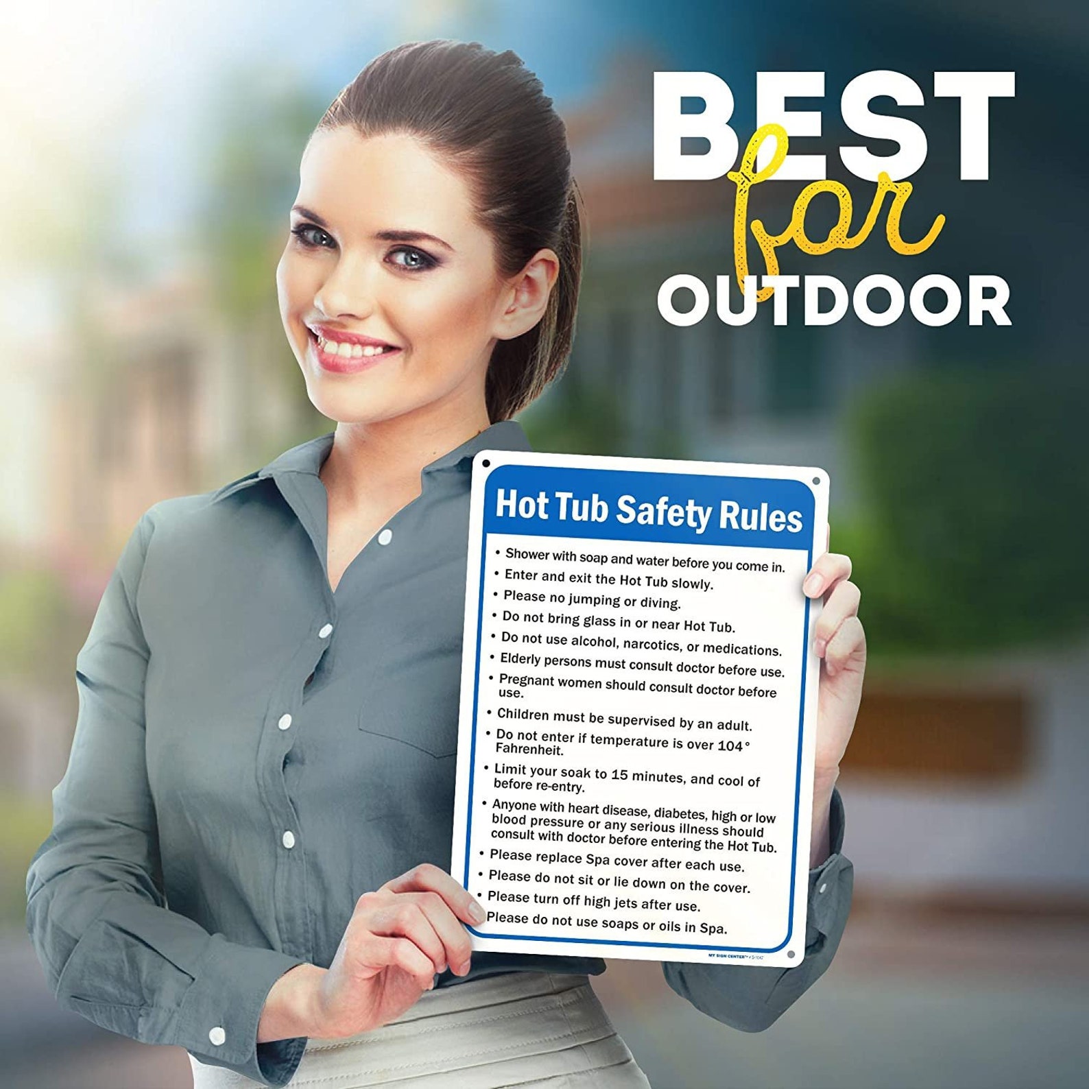 Hot Tub Safety Rules Sign Made Out of .040 Rustfree Etsy