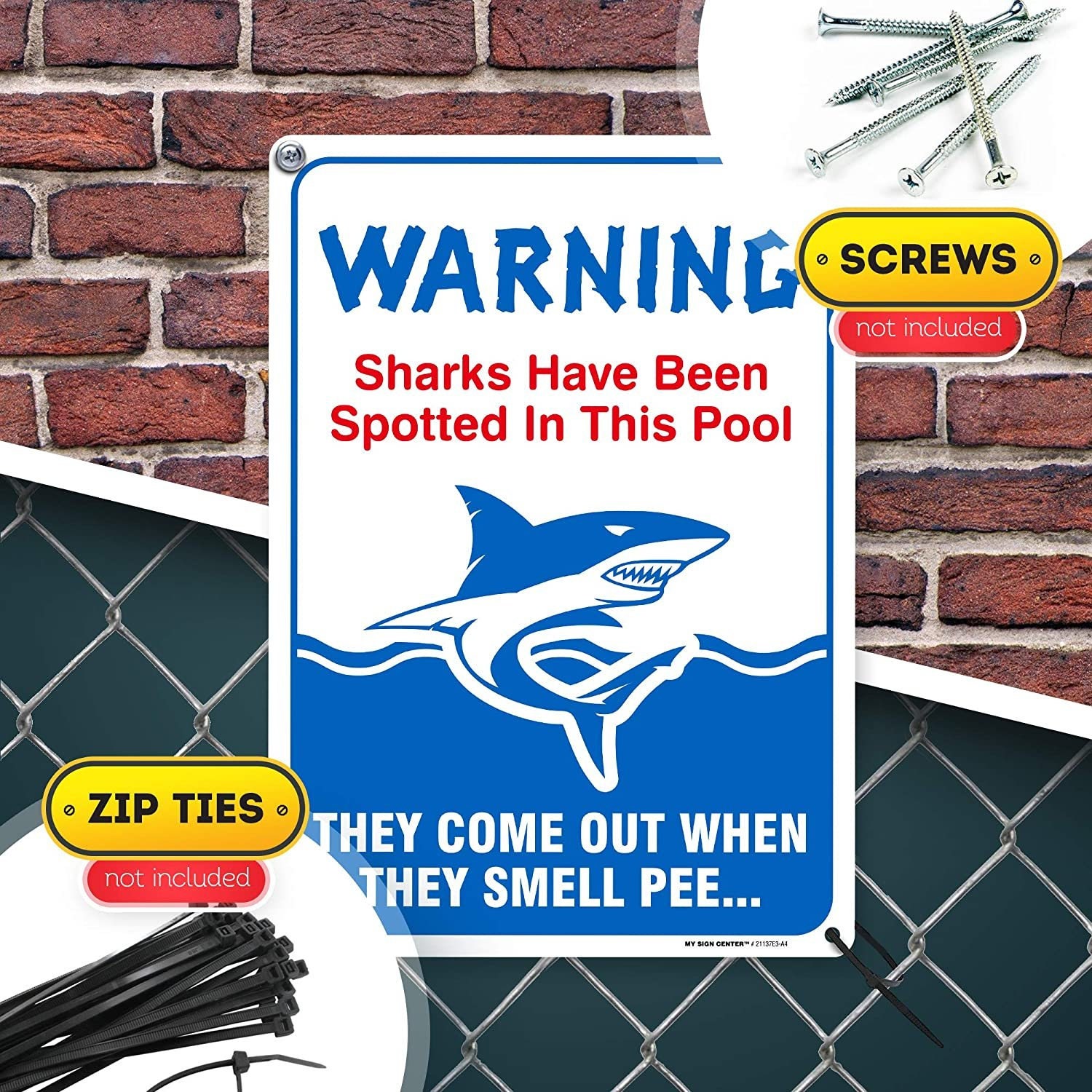 Pool Rules UV Protected Sharks Have Been Spotted in This Pool Pool Outdoor Swimming Pool Sign Rust Free Aluminum Easy to Mount 10 X 14 Made in USA Weather Resistant