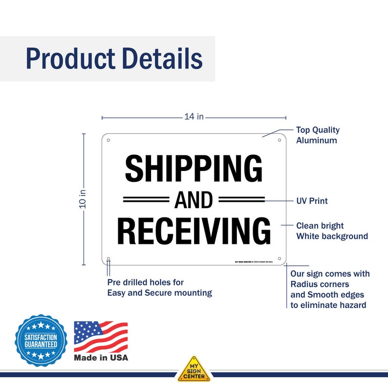 Shipping and Receiving Sign 10x14 .040 Rust Etsy