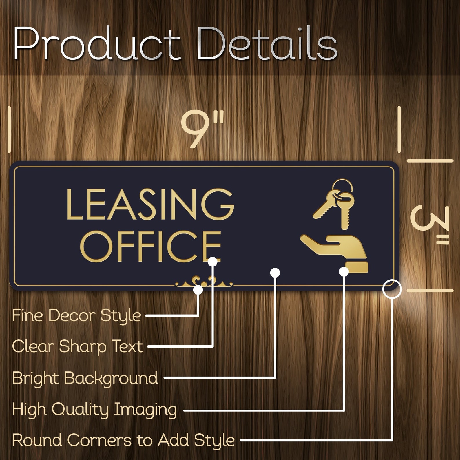 Leasing Office Sign Office Door Sign 3 X 9 | Etsy