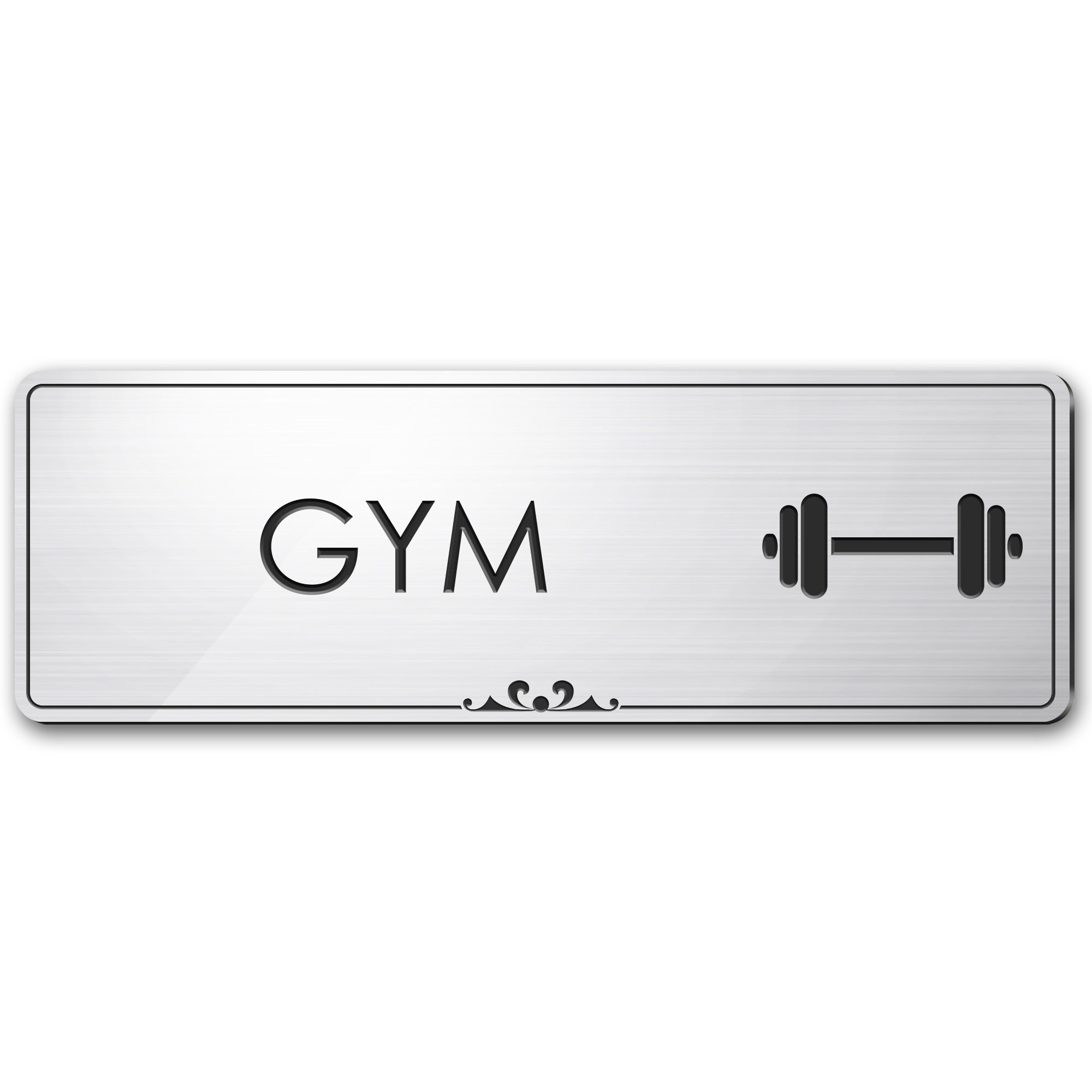 3x9 Fitness .050 Black and Gold Plastic Laser Engraved Sign 3x9 Fitness .050 Black and Gold Plastic Laser Engraved Sign