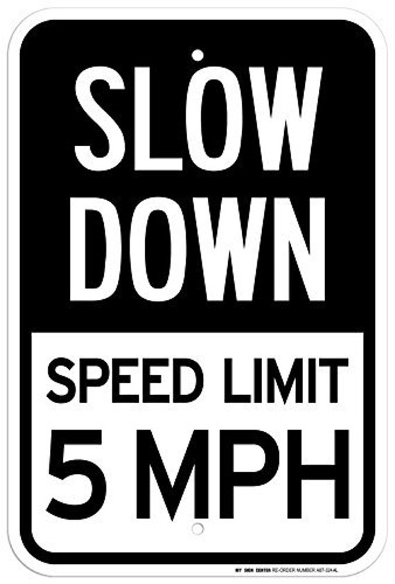 SPEED LIMIT 15mph Sign NO RUST DURABLE ALUMINUM WEATHERPROOF SIGN full color 