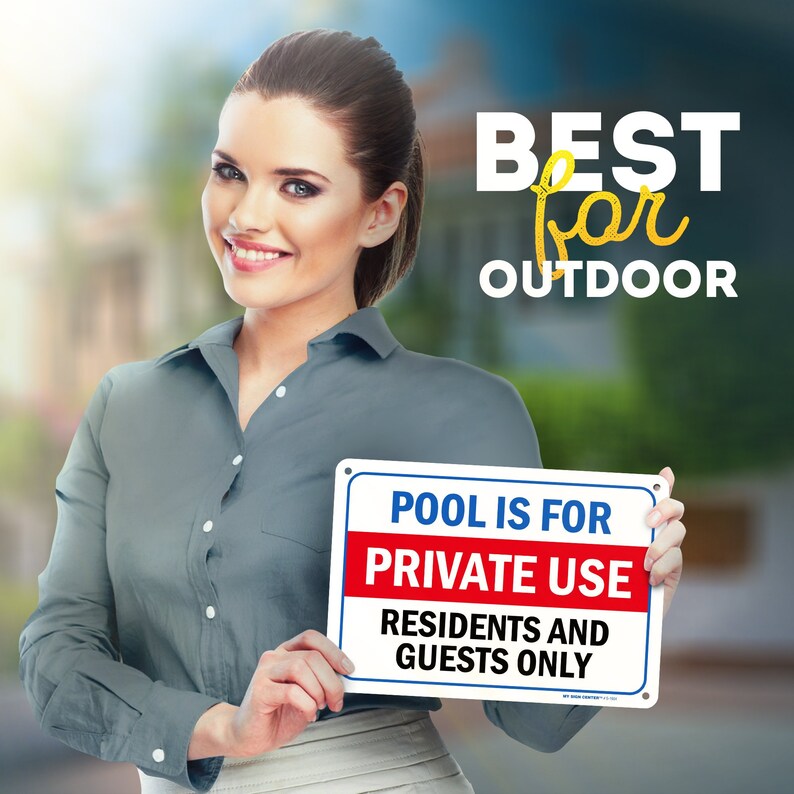 Pool Rules Sign for Residents and Guests Only Made Out of Etsy