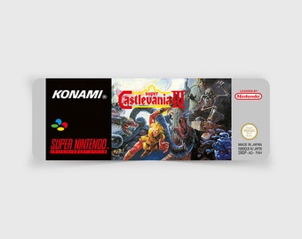 SNES Castlevania IV 4 Replacement Game Cartridge Label Decal Glossy ...
