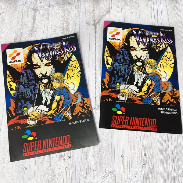 Notice SNES : Castlevania Vampire's Kiss [EUR-Français]