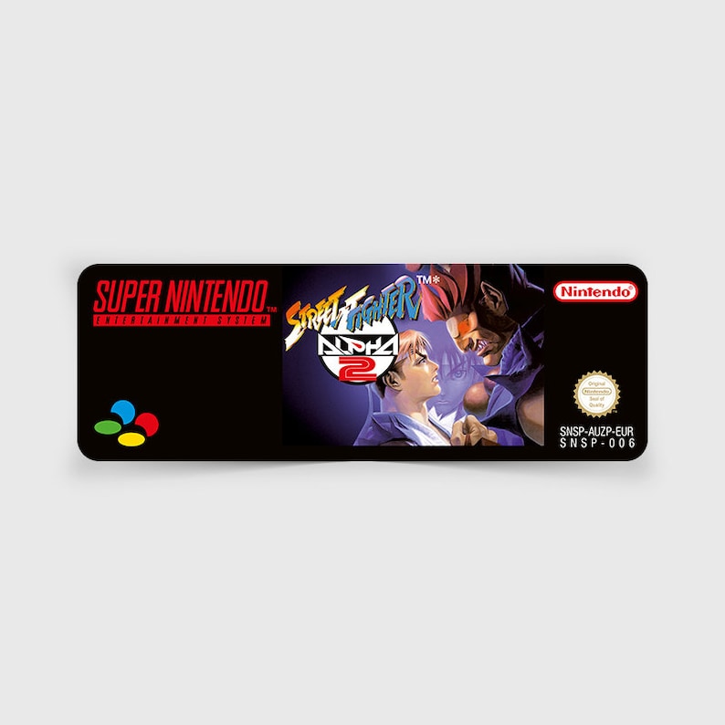 SNES Label: Street Fighter Alpha 2 | Etsy