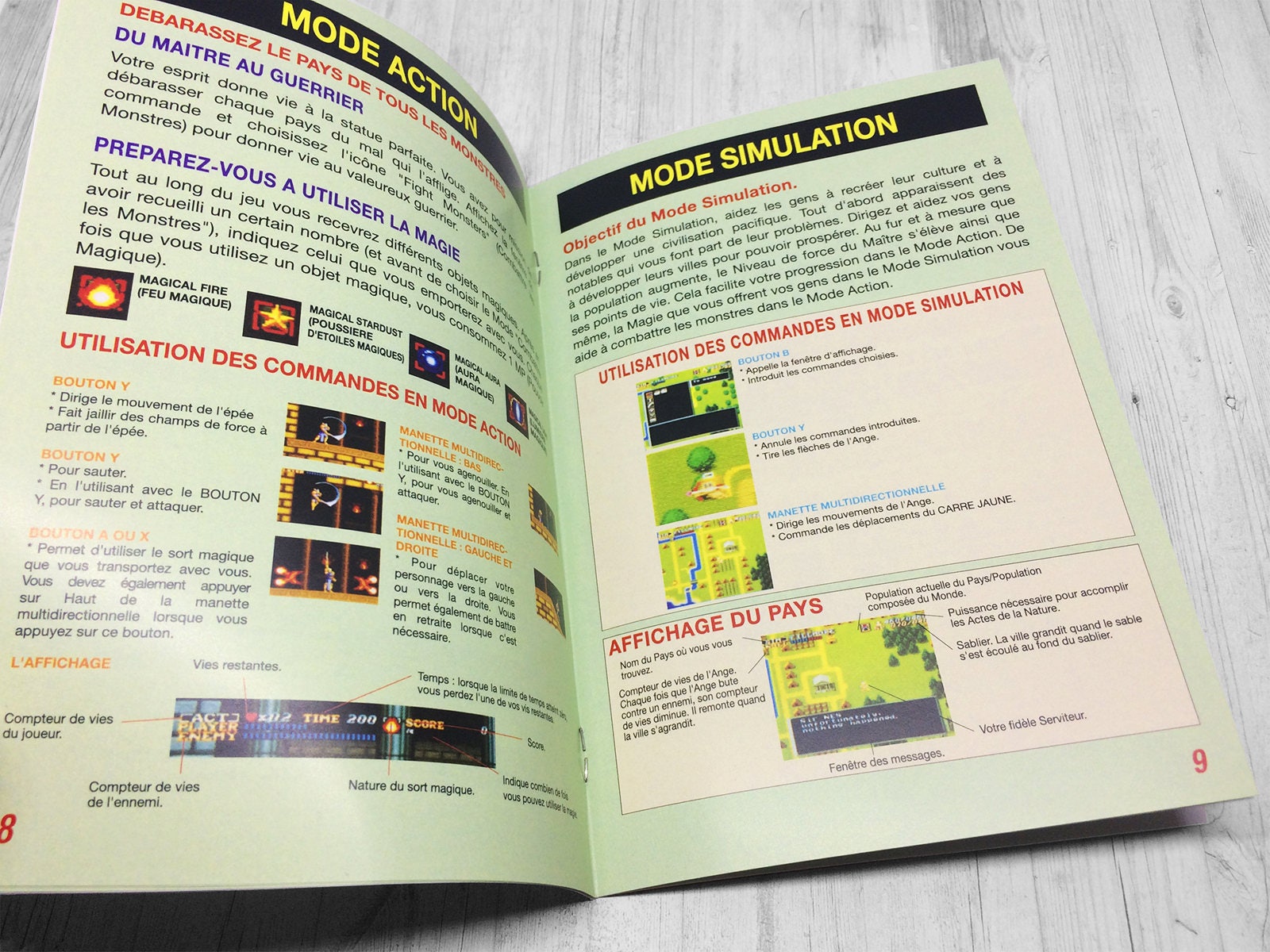 SNES Game Booklet: Actraiser FRA - Etsy
