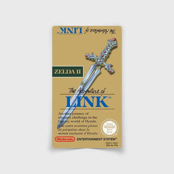 NES Label: Zelda II - The Adventure of Link