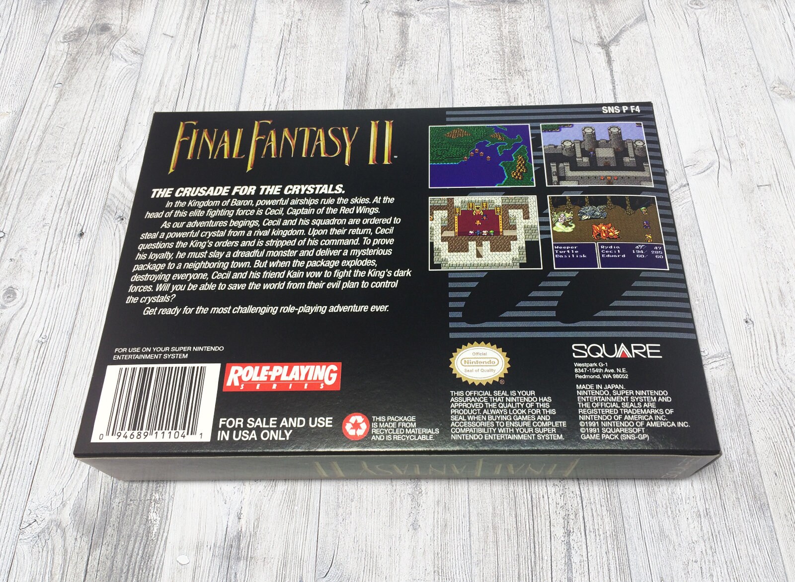 SNES Box: Final Fantasy II [USA] - Etsy