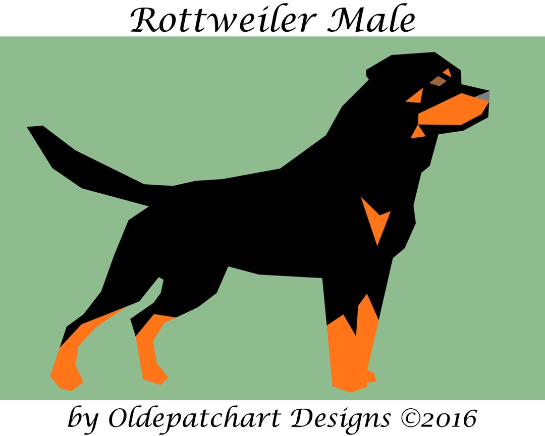 Rottweiler Male Foundation Paper Piecing Pattern - Etsy