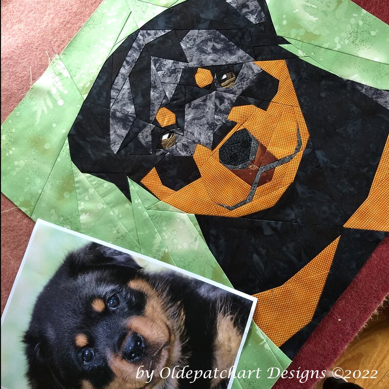 Rottweiler Puppy Foundation Paper Piecing Pattern - Etsy