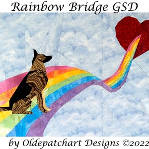 Wzór na Rainbow Bridge GSD Foundation Paper Piecing