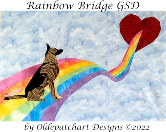 Rainbow Bridge GSD Foundation Paper Piecing Pattern