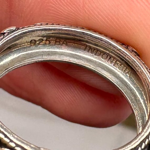 Vintage Stackable Sterling Silver Ring Size 8 - image 4