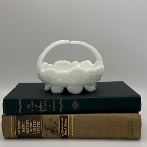 Vintage Westmoreland Milk Glass Basket, Bowl