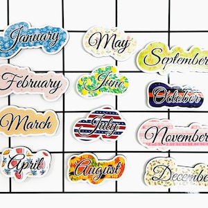 Months Magnets for Magnetic Calendar whiteboard magnets