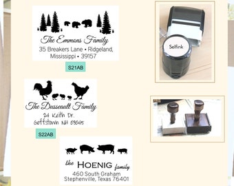 Family Address Stamp Custom Return Address Self ink Modern Business Family or Wedding Stamper Housewarming Gift