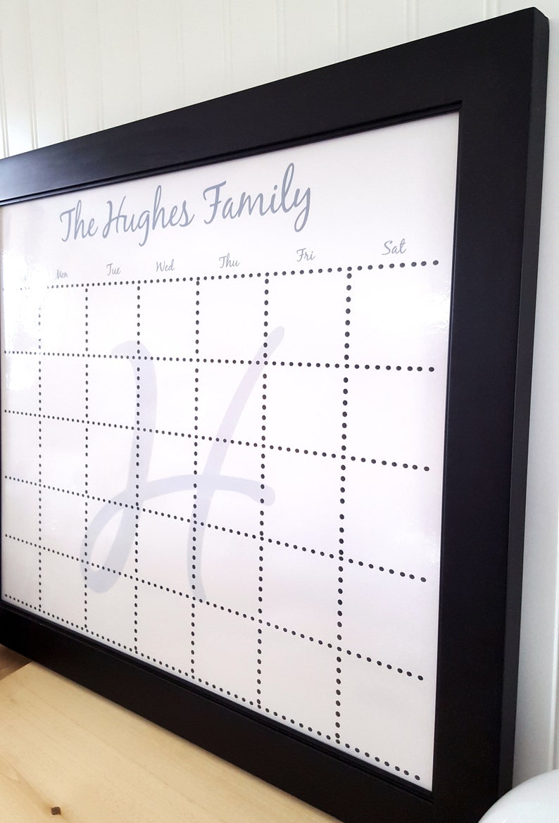 Perpetual Dry Erase Personalized Family Calendar Etsy