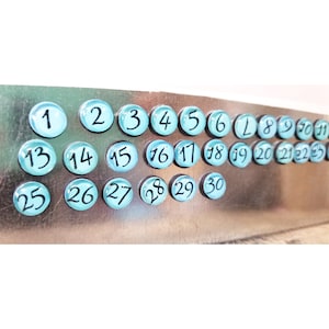Calendar magnets Minty Glass Magnets for Fridge