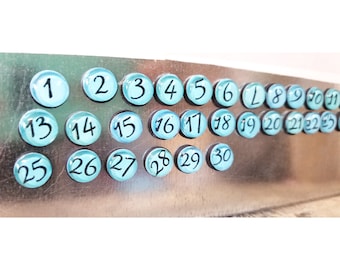 Calendar magnets Minty Glass Magnets for Fridge