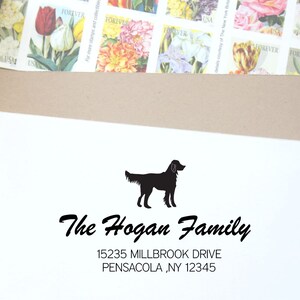 Golden Retriever-adresstempel: aangepast retouradres hondenras