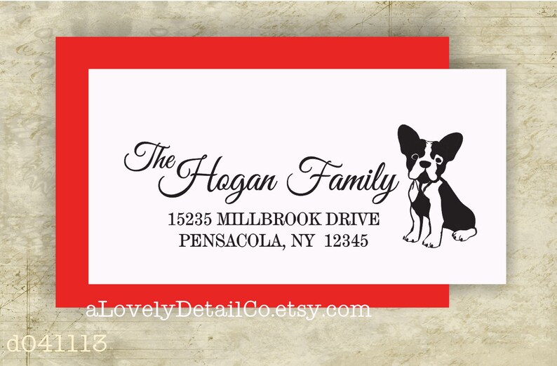Dog Return Address stamp English schnauzer dog Unique Personalized address stamp rubber stamp self ink return address stamp