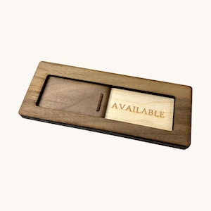 Personalized Sliding Door Sign: Do Not Disturb - Engraved Office Plaque