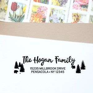 Stempel bergen retouradres zelfinktende familie handtekening stempel gepersonaliseerde retouradresstempel cadeau voor stel