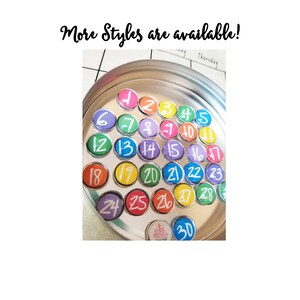 Magnet numbers Rainbow Number Magnets for calendar Glass Magnets