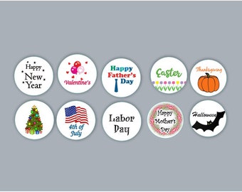 Holiday Calendar Magnets: Glass Magnets for Magnetic Board