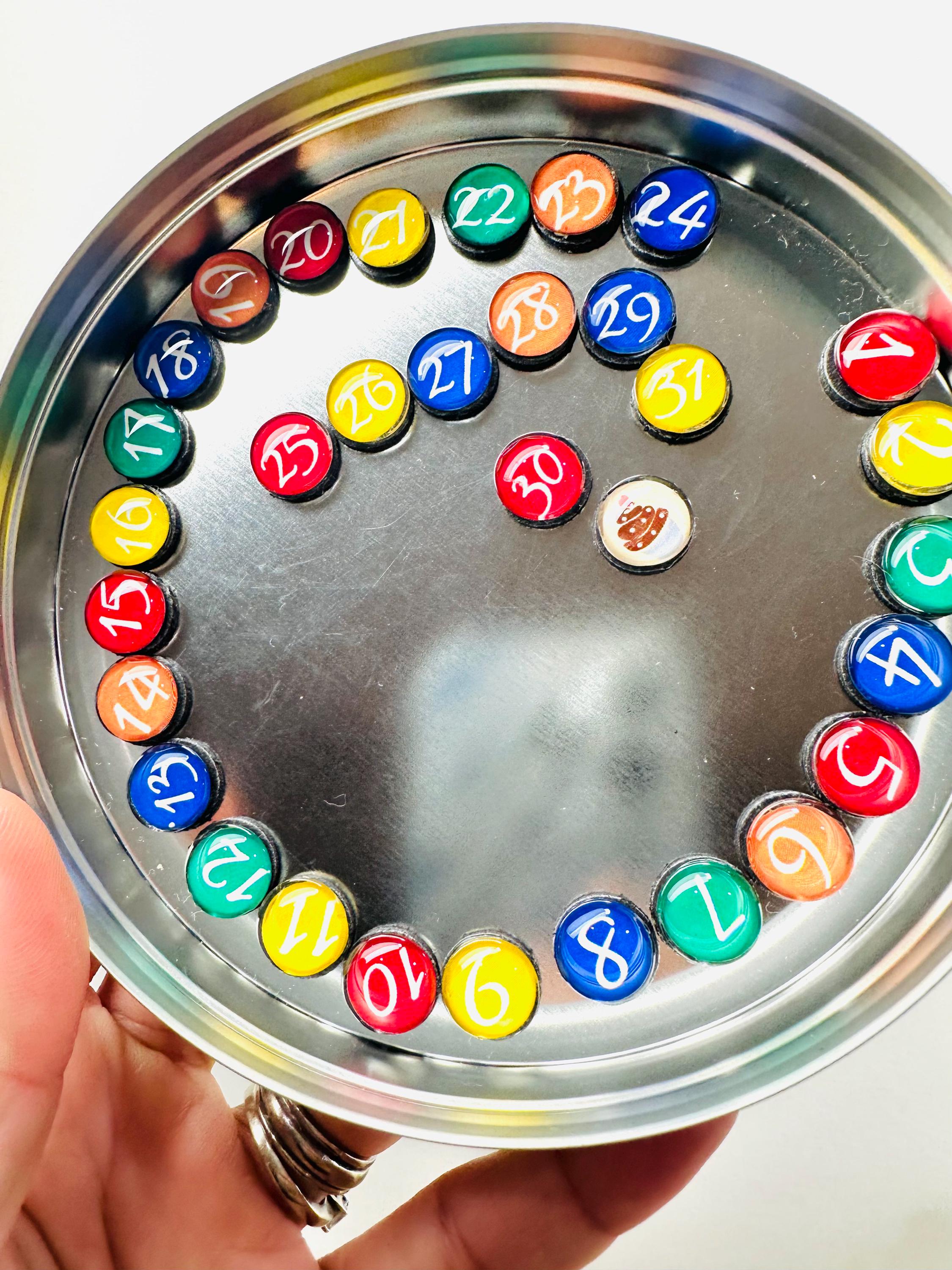 Number Line Magnets Number Magnets Rainbow for Calendar Glass Magnets - Etsy