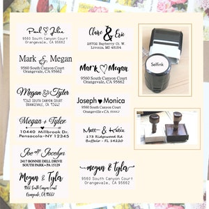 Address Stamp Custom Return Address Self ink Modern Business Family or Wedding Stamper Housewarming Gift
