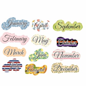 Months Magnets Set Calendar for Magnetic Calendar whiteboard magnets