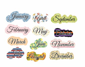 Juego de imanes de meses y calendario