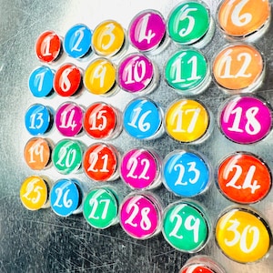 Magnet numbers Rainbow Number Magnets for Magnetic Calendar Fun Vibrant Colors