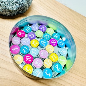 Magnets Numbers for Magnetic Calendar Rainbow Vibrant Colors