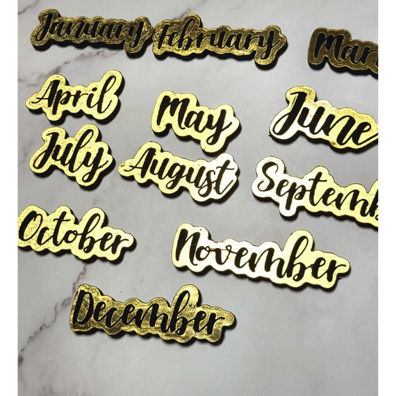 Gold Calendar Magnets Number Glass Magnets for Magnetic Board or Wall  Calendar 