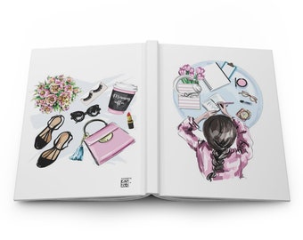 Fashion School Notebook Journal - Back to School Makeup & Fashion Lover Hardcover Journal