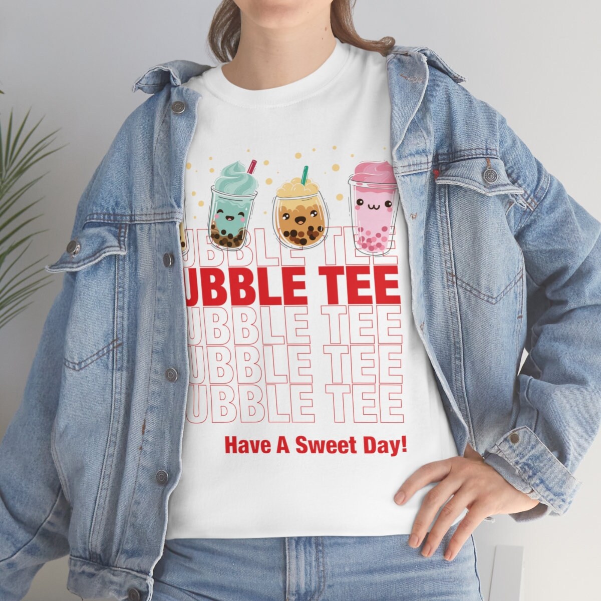 Bubble Tea Tee Shirt in Thank You Print and Best Teas Print in Etsy